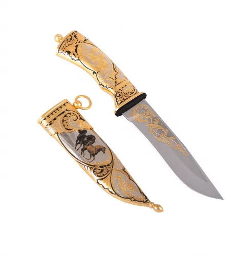 Дорогой Нож ЦМ Классический - Кони  (сталь нержавеющая ЭИ-107)  0З-00000231 (2)